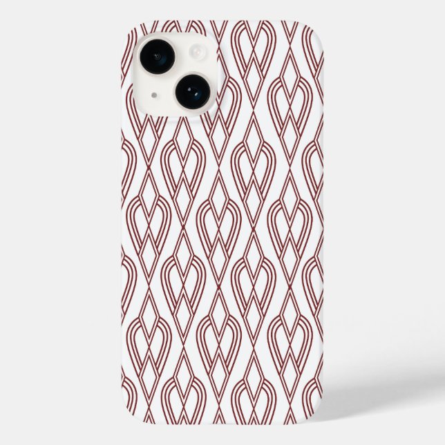 Art Deco Blumenbeete Case-Mate iPhone Hülle (Rückseite)