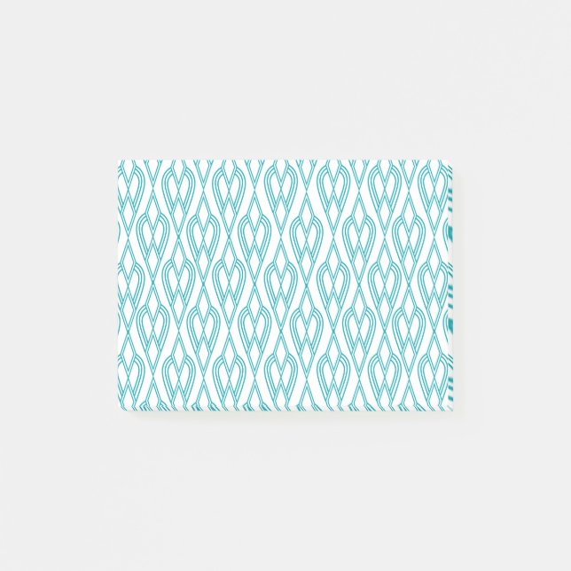 Art Deco Blumenbeete Post-it Klebezettel (Vorderseite)