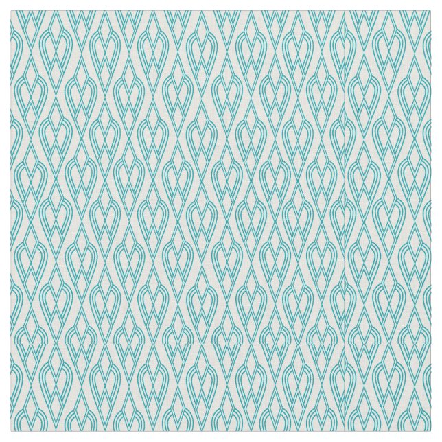 Art Deco Blumenbeete Stoff (Nahaufnahme)