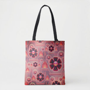 Art Deco-Blumenmuster vintage floral geometrisch