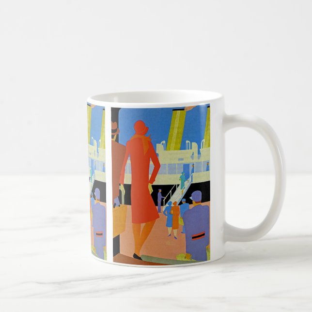 Art Deco Boarding Kaffeetasse (Rechts)