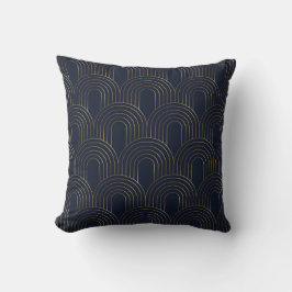 Art Deco Bögen | Elegantes modernes Vintage-Musche Kissen
