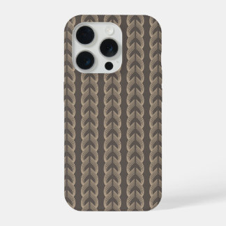 Art Deco Bögen in Champagner auf warmer Holzkohle iPhone 15 Pro Hülle