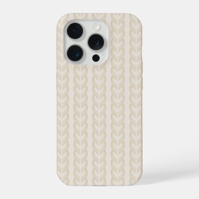 Art Deco Bogenband in Champagner und Elfenbein iPhone Hülle (Rückseite)