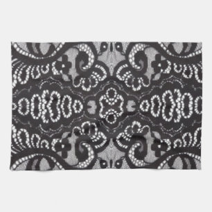 Art Deco Bohemian Chic floral gotisch schwarze Spi Küchentuch