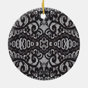 Art Deco Bohemian Chic floraler gotischer schwarze Keramikornament
