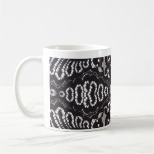 Art Deco Bohemisch Chic florale Gotische schwarze Tasse