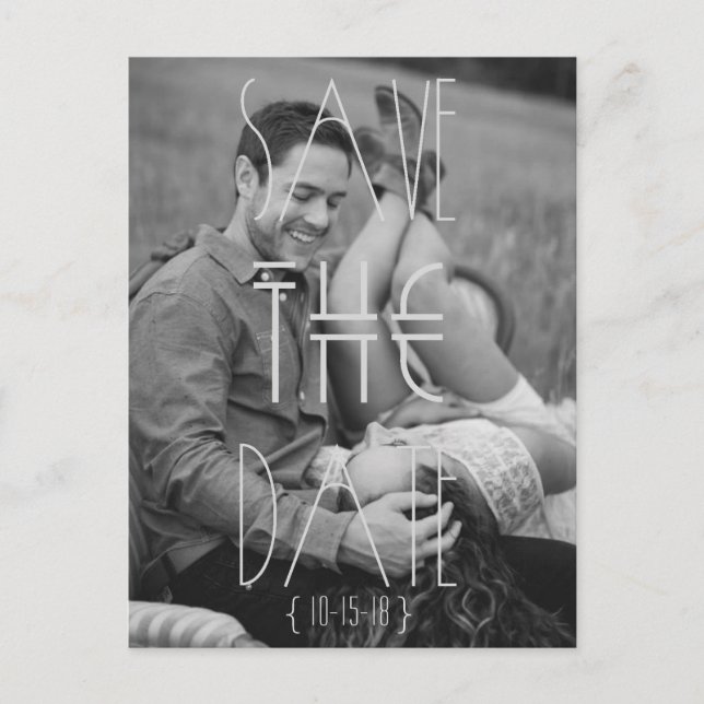 Art Deco | BOHEMISCH | SAVE THE DATE Ankündigungspostkarte (Vorderseite)