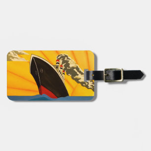 Art Deco Boot Stylisches Gepäcketikett Gepäckanhänger