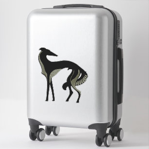 Art Deco Borzoi-Durchbruch-Aufkleber aus Vinyl Aufkleber