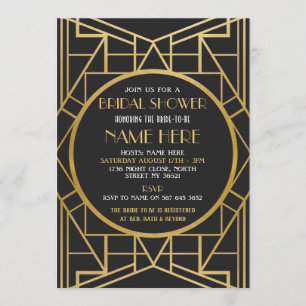 Art-Deco-Brautparty der 1920er Jahre Gatsby Party Einladung