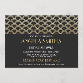 Art Deco Brautparty Gatsby Gold Party der 1920er J Einladung