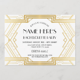 Art-Déco-Brautparty-Junggeselinnen-Abschied der 20 Einladung