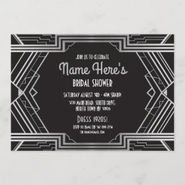 Art-Deco-Brautparty-Party der 1920er Jahre Gatsby Einladung