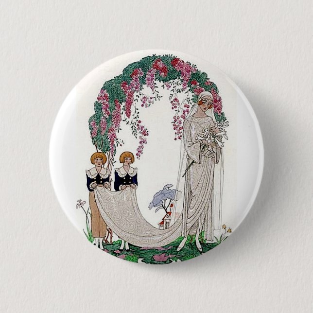 Art Deco Bride Button (Vorderseite)