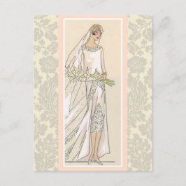 Art Deco Bride Postkarte