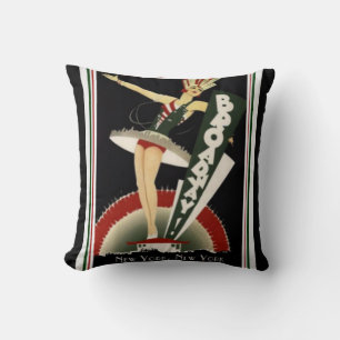 Art Deco Broadway New York Pillow Kissen