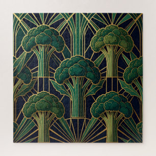 Art Deco Brokkolimuster Puzzle