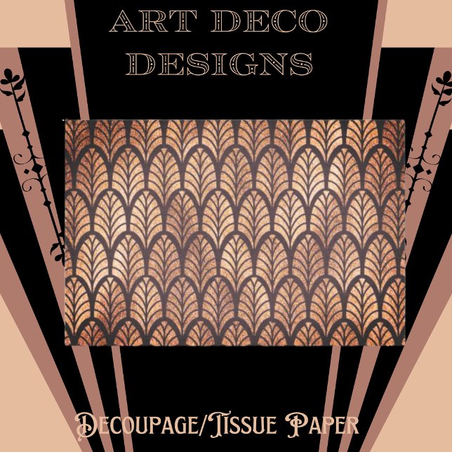 Art Deco Bronze Decoupage Tissue Paper Seidenpapier (Von Creator hochgeladen)