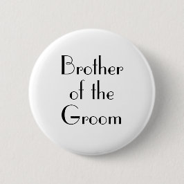 Art Deco Bruder der Groom Hochzeit Button