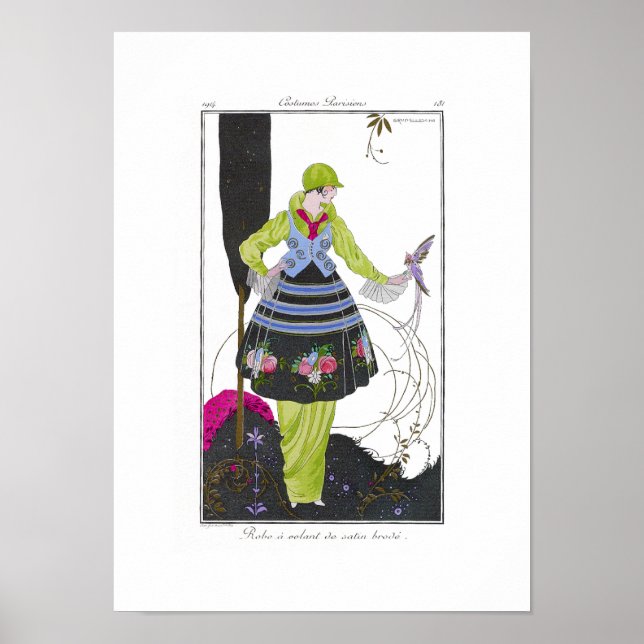 Art Deco Brunelleschi Fashion Plate Print Poster (Vorne)