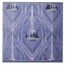 Art-Deco-Brunnen in Blau