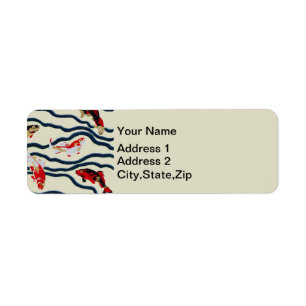 Art Deco Bunte Karpfen Schwimmen Marine Dekor