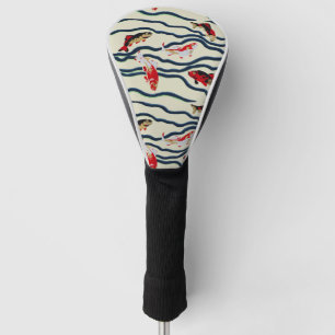 Art Deco Bunte Karpfen Schwimmen Marine Dekor Golf Headcover