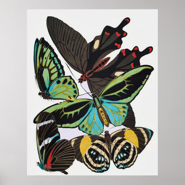 Art Deco Butterflies Poster (Vorne)