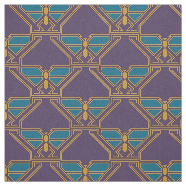 Art Deco Butterflies Stoff (Muster)