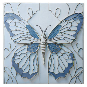 Art Deco Butterfly Jugendstil Keramik Tile Fliese