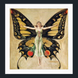 Art Deco Butterfly Lady Poster<br><div class="desc">Vintage Art Deco Schmetterling Lady Poster. Schöne Farben - phantastische Kunstwerke. Hinweis: Die Vergrößerung dieses Bildes kann zu einem schlechten Druck führen.</div>