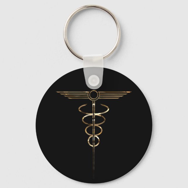Art Deco Caduceus Schlüsselanhänger (Vorderseite)