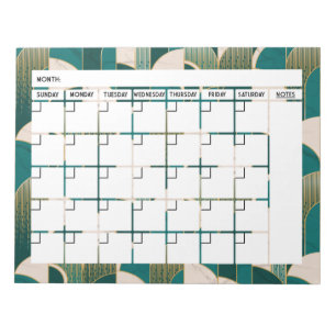 Art Deco Calendar Notepad Notizblock
