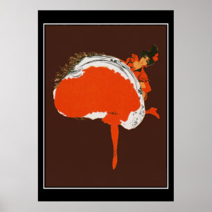 Art Deco Can Girl Vintag Print Poster