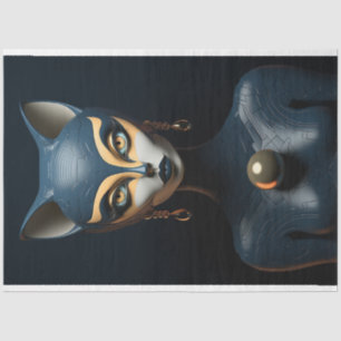 Art Deco Cat Decoupage Seidenpapier