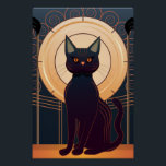 Art Deco Cat Poster<br><div class="desc">Ein stilvolles Katzenposter im Art Deko Design.</div>