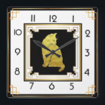 Art Deco Cat Quadratische Wanduhr<br><div class="desc">Großartiges Uhrendesign. Du wirst es wie andere Liebe bekommen. Sie können dieses Design auch für andere Produkte verwenden,  die Sie mögen,  oder Ihren Text anpassen und hinzufügen. Folgen Sie mir für mehr. Vielen Dank. Ich wünsche Ihnen einen schönen Tag.</div>