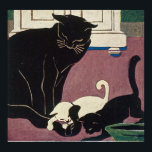 Art Deco Cats Poster<br><div class="desc">Anpassbare Art-Deco-Originale,  Gedicht an veränderter Kunst</div>