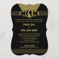 Art Deco Center Bühne Gold und Black Wedding