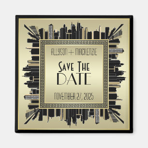 Art Deco Champagne Gold Gatsby Glam Magnet