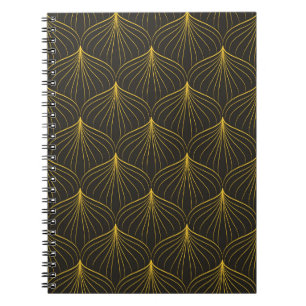 Art Deco Charm: Vintag geometrisch nahtlos Notizblock