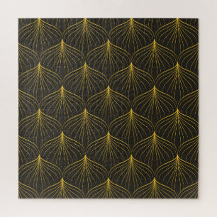 Art Deco Charme: Vintage geometrische Nahtlose Puzzle