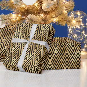 Art Deco Chevron Diamantmuster-Design Geschenkpapier