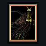 Art Deco Chicago Poster 12 x 16<br><div class="desc">Einzigartige Art Deco Stil Chicago Poster 12 x 16. Kann in anderen Größen erhältlich sein.</div>