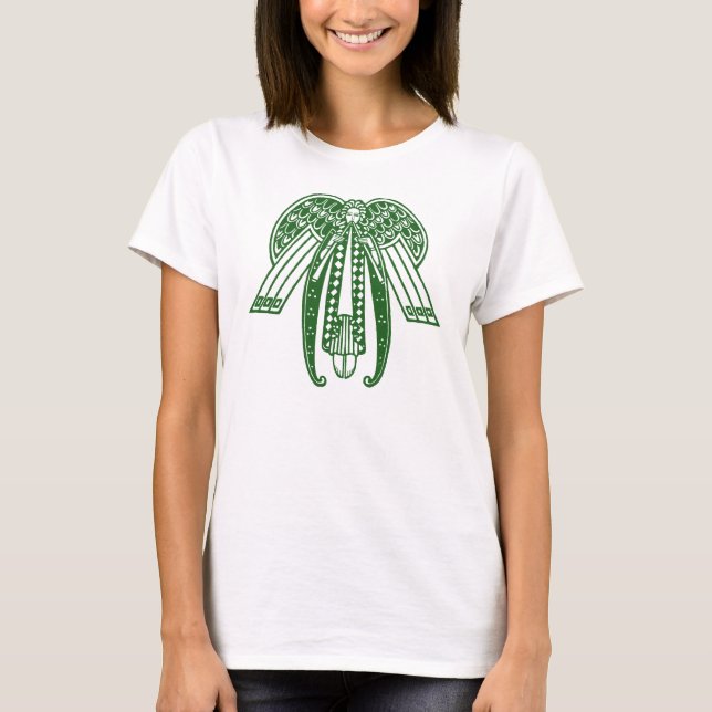 Art Deco Christmas Angel T-Shirt (Vorderseite)