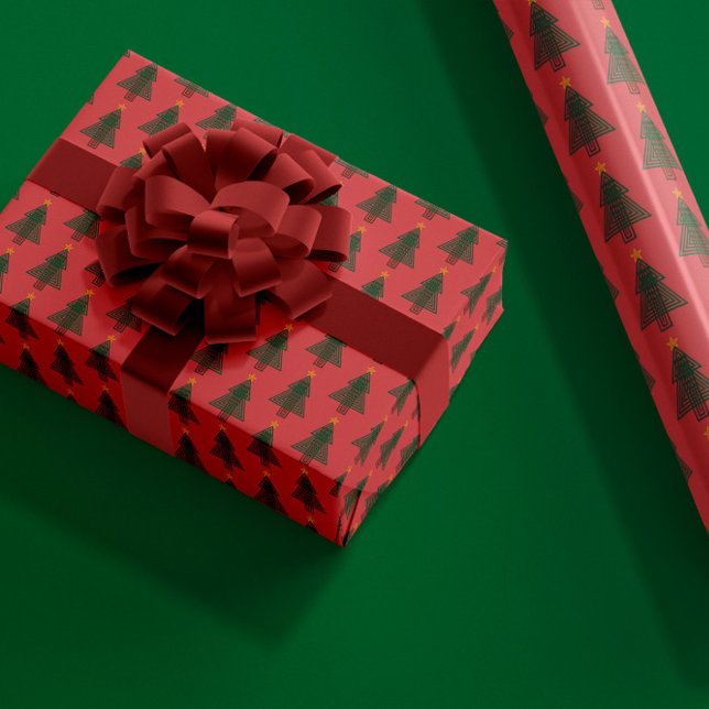 Art Deco Christmas Tree Geschenkpapier (Von Creator hochgeladen)
