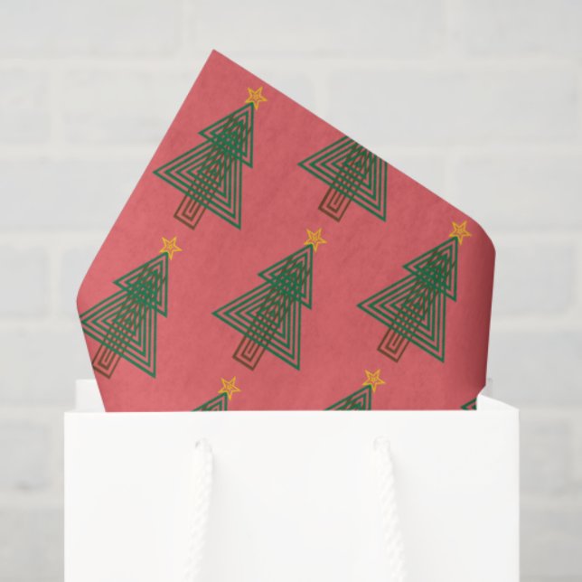 Art Deco Christmas Tree Seidenpapier (Geschenktüte)