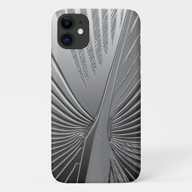 Art Deco Chrom Palm Blatt Case-Mate iPhone Fall Case-Mate iPhone Hülle (Rückseite)