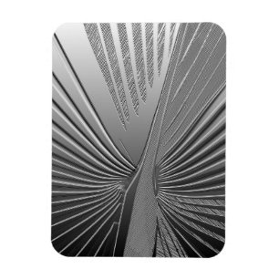 Art Deco Chrom Palmenblatt Magnet